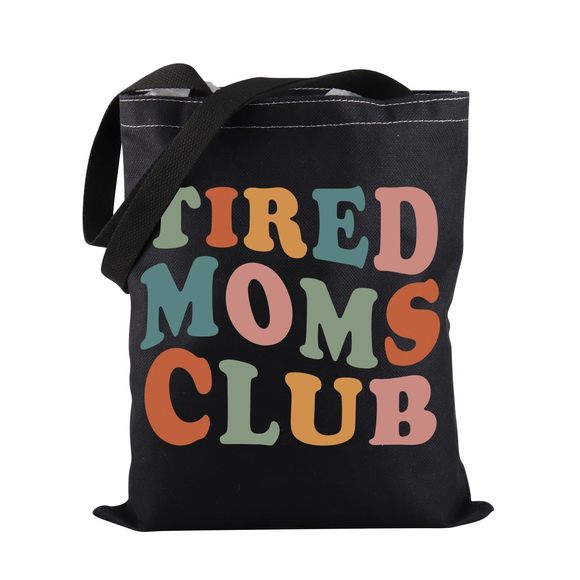 Рwһаоо Handbags - Mom Life Merchandise Tired Moms Club Tote Bag MotherDay Gift Tired Mom :>